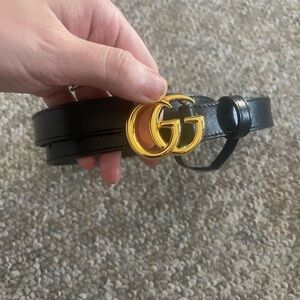 Gucci Black Leather Belt